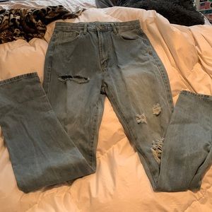 Straight leg jeans